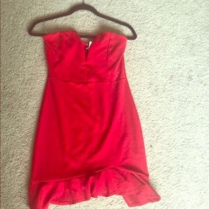 Mini red dress